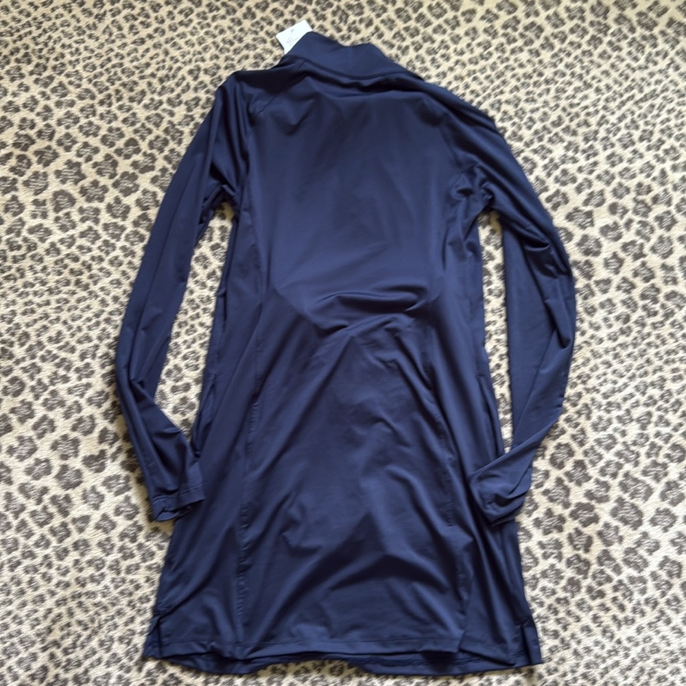Lady Hagen Solid Navy Blue UV UPF 50+ Long Sleeve Golf Dress - Picture 4 of 8